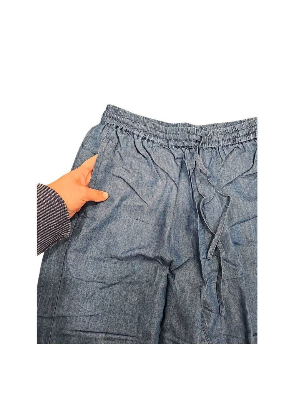 Whistles Lucy Chambray Barrel Trouser Sz 12 - Picture 5 of 9